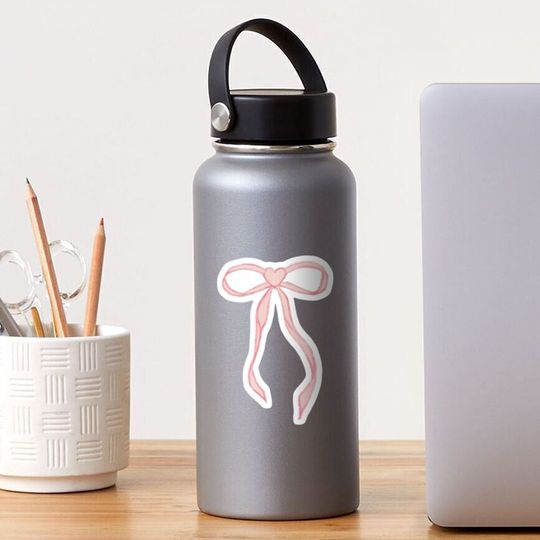 Discover pink bow Sticker
