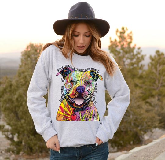 Discover Neon Pitbull Sweatshirt, Dog Hoodie, Pitbull