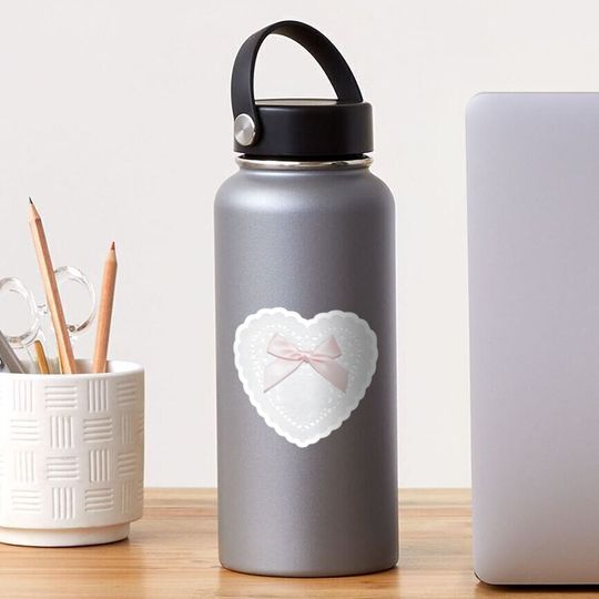 Discover lace heart doily Sticker