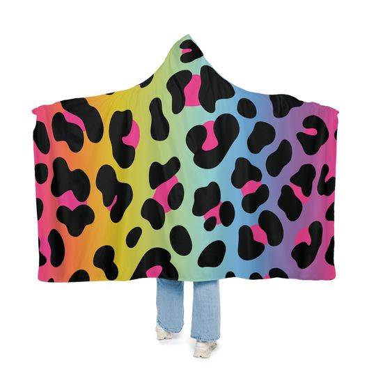 Discover Cheetah Print Camo Hooded Snuggle Blanket