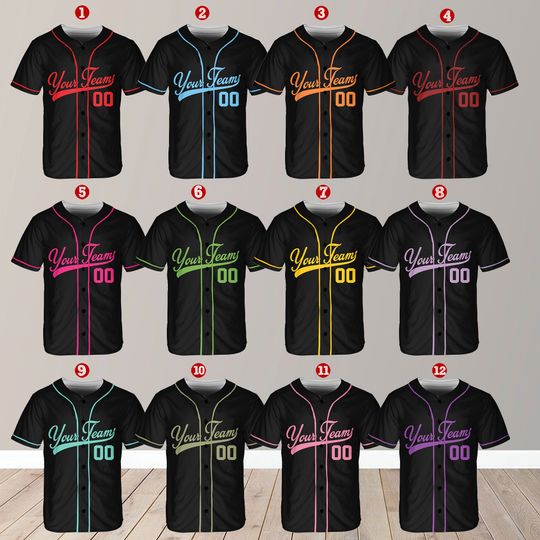 Discover Personalized Team Name And Number Baseball Jersey