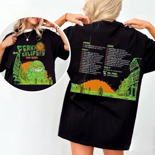 Discover Ferxxocalipsis Tour 2024 Unisex Shirt, Feid Ferxxo Graphic USA Tour tee