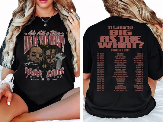 Discover Drake J Cole Big As The What Tour 2024 Shirt