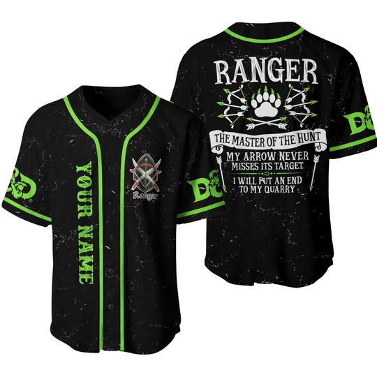 Discover Personalized Ranger DnD Dungeons and Dragons Baseball Jersey