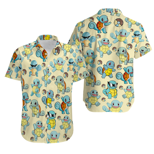 Discover Squirtle Hawaiian Pattern Hawaiian Shirt
