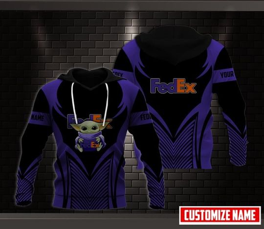 Discover Personalized Name Fedex Purple Custom Full Print 3D Hoodie