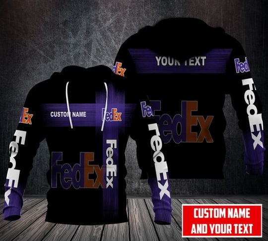 Discover Personalized Name Fedex Purple Custom Full Print 3D Hoodie