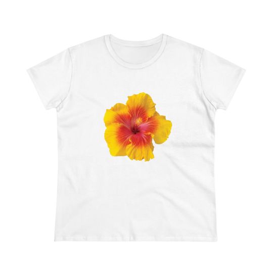 Discover Orange-Red Hibiscus Flower T-Shirt