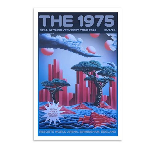 Discover The 1975 Show Poster Birmingham England February 21 2024 Poster