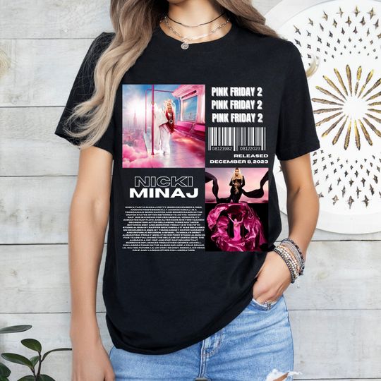 Discover Vintage Nicki Minaj T-shirt, Nicki Minaj Album TShirt, Pink Friday 2 Album TShirt
