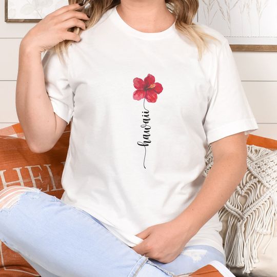 Discover Flower Hibiscus Aloha Hawaii Summer Vacation T-Shirt