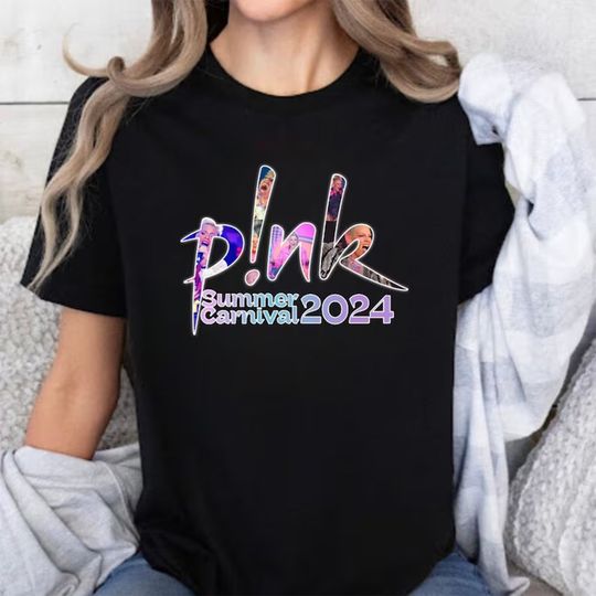 Discover Pink concert tshirt. Personalised Summer Carnival 2024 Tour Tshirt