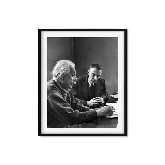 Discover J. Robert Oppenheimer With Albert Einstein Print, Robert Oppenheimer Portrait Poster