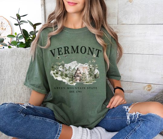 Discover Unisex Vermont Green Mountain State Tee Shirt Tshirt
