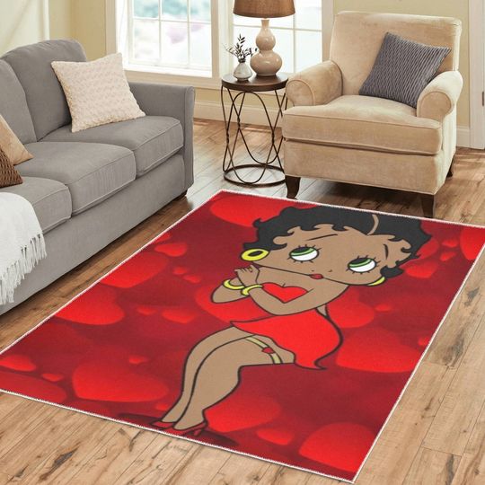 Discover Afro American Betty Boop Area Rug Big Betty Boop Home Decoration Gifts For Her