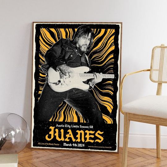 Discover Austin, TX March 4 2024 Juanes Tour Poster