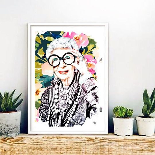 Discover Iris Apfel ref.2 - Collage, Giclee, fashion poster