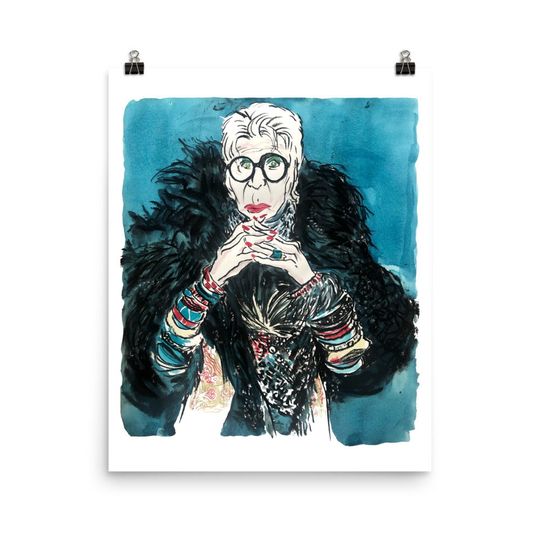 Discover Iris Apfel Art Poster Print