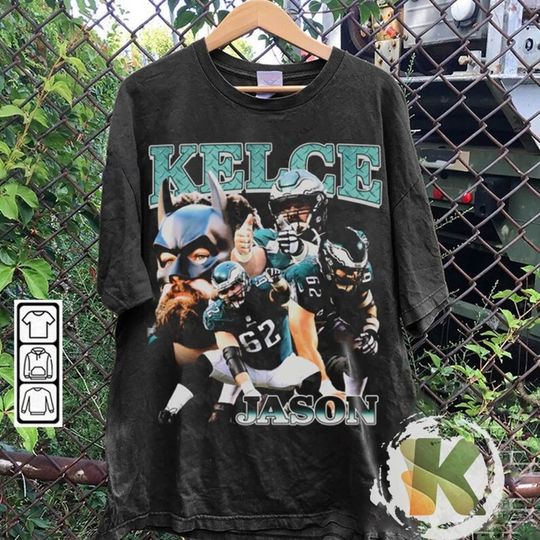 Discover Vintage 90s Graphic Style Jason Kelce T-Shirt, Jason Kelce Shirt