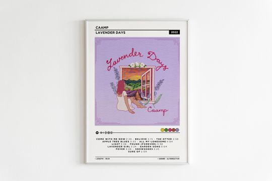 Discover Caamp - Lavender Days Album Poster