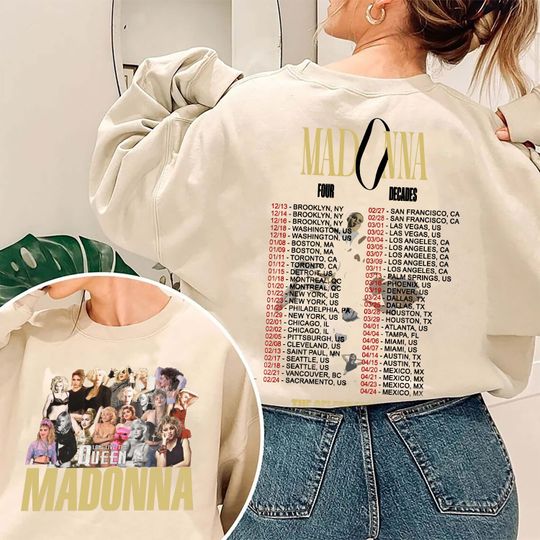 Discover Madonna The Celebration Tour Four Decades Music Tour 2024 Sweatshirt