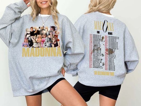Discover Madonna The Celebration Tour Four Decades Music Tour 2024 Sweatshirt