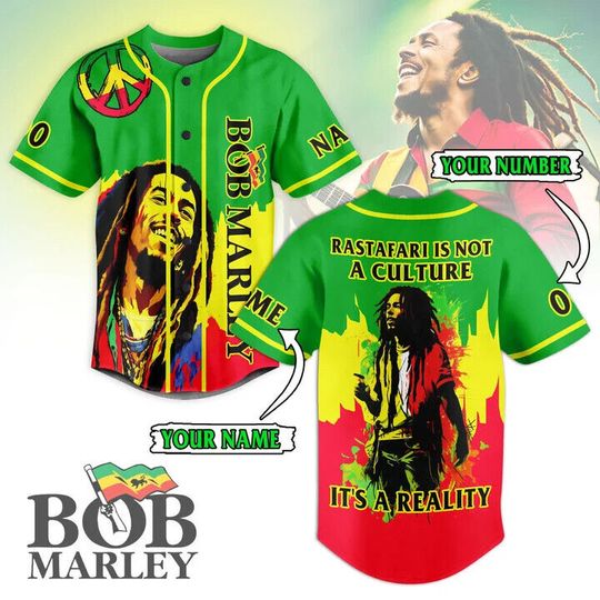 Discover Personalized One Love Bob Marley Baseball Jersey, Bob Marley Shirt