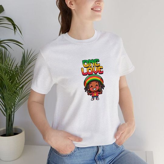 Discover One Love Bob Marley Cute Graphic T-Shirt, Cute Reggae Shirt