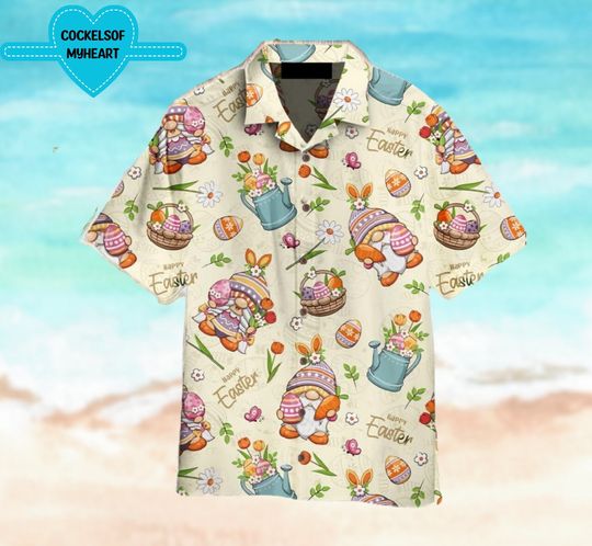 Discover Happy Easter With Cute Gnomes Hawaiian Shirt