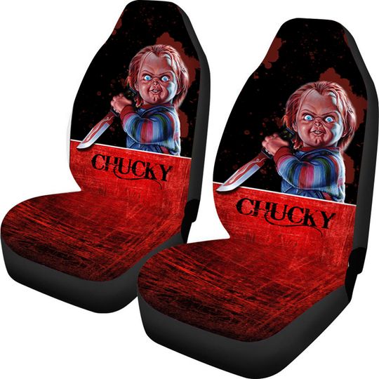 Discover Chucky Horror Halloween Blood Horror Movie Fan Car Seat Cover