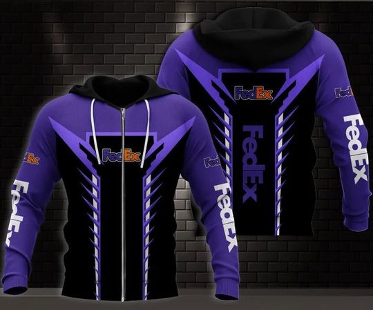 Discover FedEx Hoodie, FedEx Ground 3D Printed Zip Hoodie