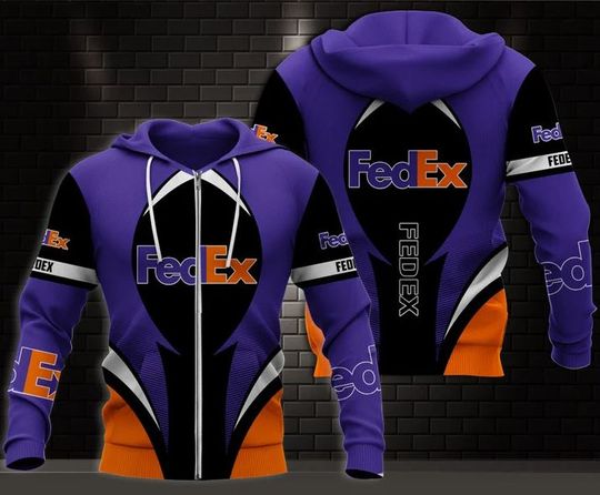 Discover FedEx Hoodie, FedEx Ground 3D Printed Zip Hoodie