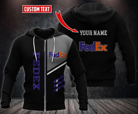 Discover Personalized FedEx Hoodie, FedEx Ground 3D Printed Zip Hoodie