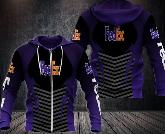 Discover FedEx Hoodie, FedEx Ground 3D Printed Zip Hoodie