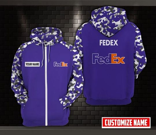 Discover Personalized FedEx Hoodie, FedEx Ground 3D Printed Zip Hoodie