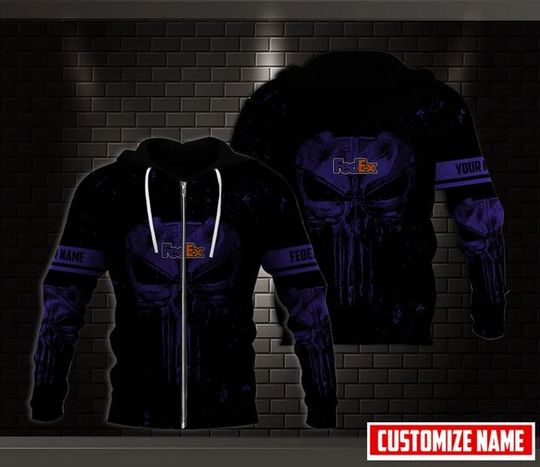 Discover Personalized FedEx Hoodie, FedEx Ground 3D Printed Zip Hoodie
