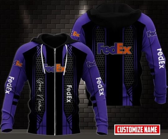 Discover Personalized FedEx Hoodie, FedEx Ground 3D Printed Zip Hoodie
