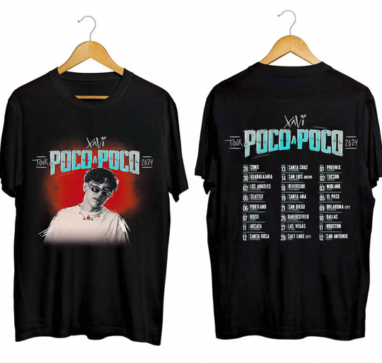 Discover Xavi Poco A Poco Tour 2024 Double Sided T-shirt