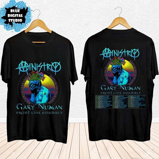Discover Ministry Spring 2024 with Gary Numan Music Tour Double Sided T-shirt