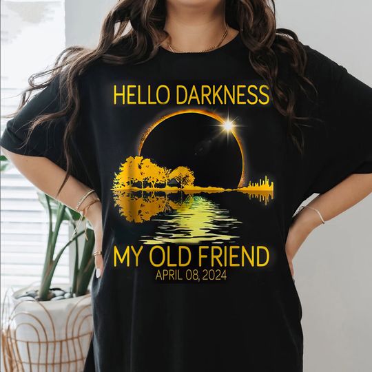 Discover Hello Darkness My Old Friend Eclipse Shirt, Hello Darkness Shirt