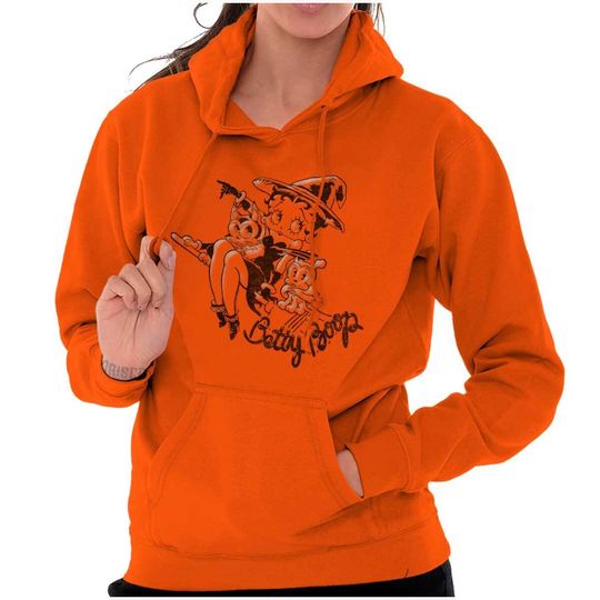 Discover Betty Boop Halloween Flying Witch Hoodie