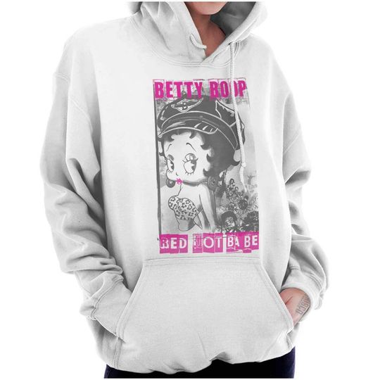 Discover Red Hot Betty Boop Cartoon Punk Rock Gift Women Long Sleeve Hoodie