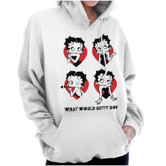 Discover What Would Betty Boop Do Cartoon Licensed Women Long Sleeve Hoodie