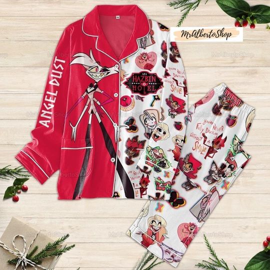 Discover Hazbin Hotel Angel Dust Pajamas Set