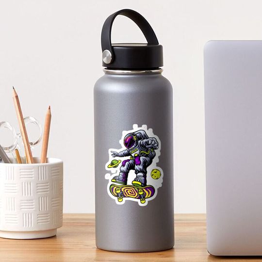 Discover Skateboarding astronaut Sticker