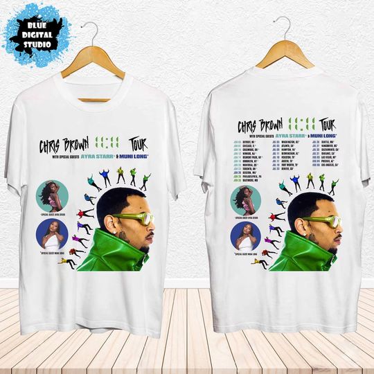 Discover Chris Brown 11:11 Tour 2024 Shirt, Chris Brown Fan Shirt