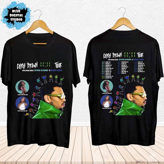 Discover Chris Brown 11:11 Tour 2024 Shirt, Chris Brown Fan Shirt
