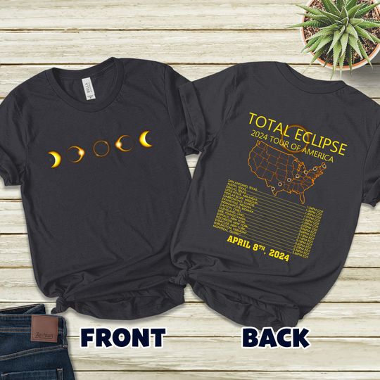 Discover Total Solar Eclipse 2024 Event T-Shirt