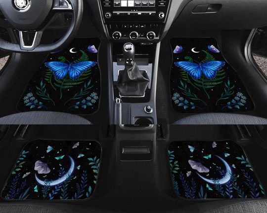 Discover Blue Morpho Butterfly With Moth Garden Car Floor Mats, Car Floor Mats For Men Women
