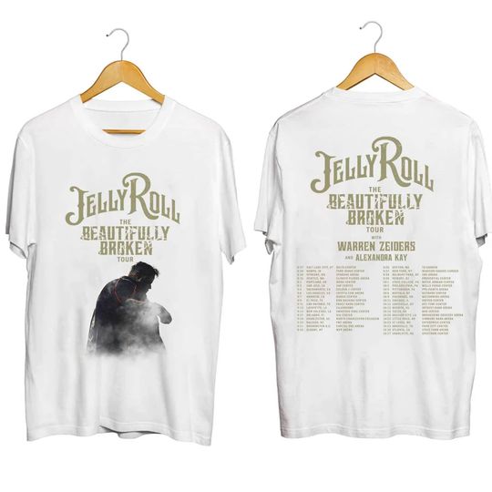 Discover Jelly Roll The Beautifully Broken Tour 2024 Shirt, Jelly Roll Fan Shirt